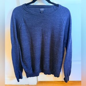 J.Crew Men’s Navy 100% Cotton Crewneck Sweater | Size M